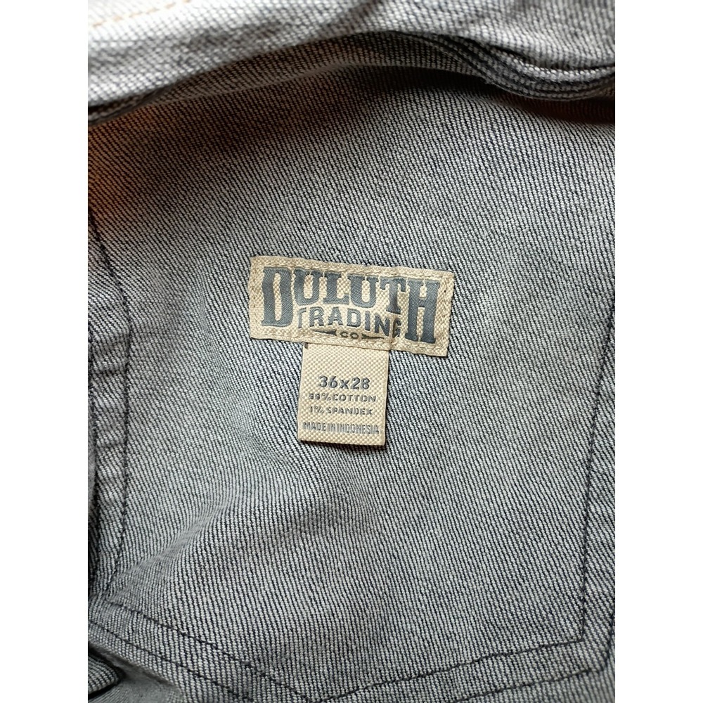 Duluth Trading Flex Ballroom Jeans Men 36x28 Black Denim Workwear Ranchwear - Picture 3 of 9